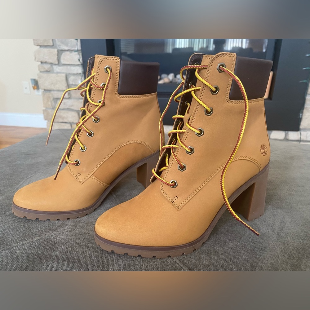 Timberland Allington 6 Inch Lace Up Boot, Size 7.5, Wheat Nubuck